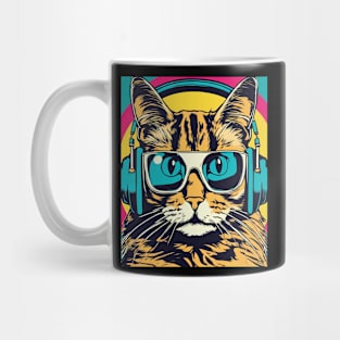 Cat With Glasses.Cat With Headphone Mug